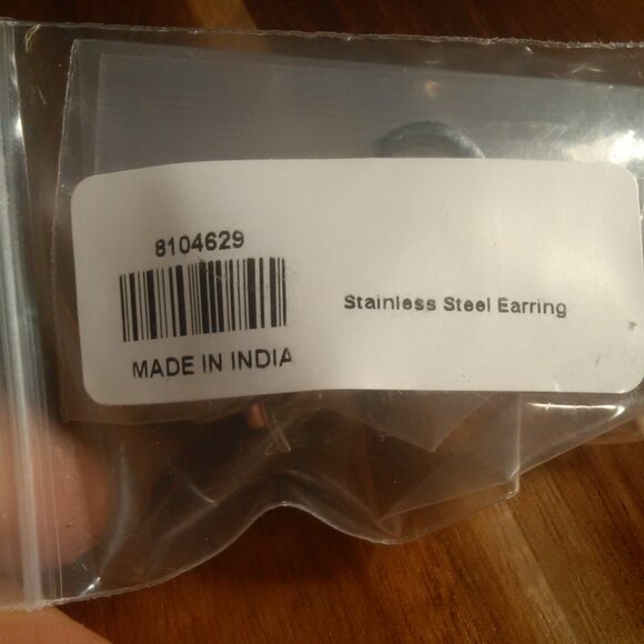 Madagascar Fire Labradorite Stainless Steel Solitaire Stud Earrings - Picture 14 of 14